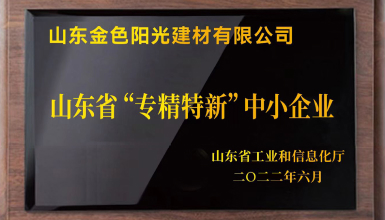 山東省“專精特新”中小企業(yè)